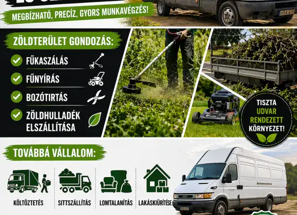Zöld terület gondozása, fűvágás