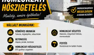 Homlokzati hőszigetelés szakszerű kivitelezéssel!
