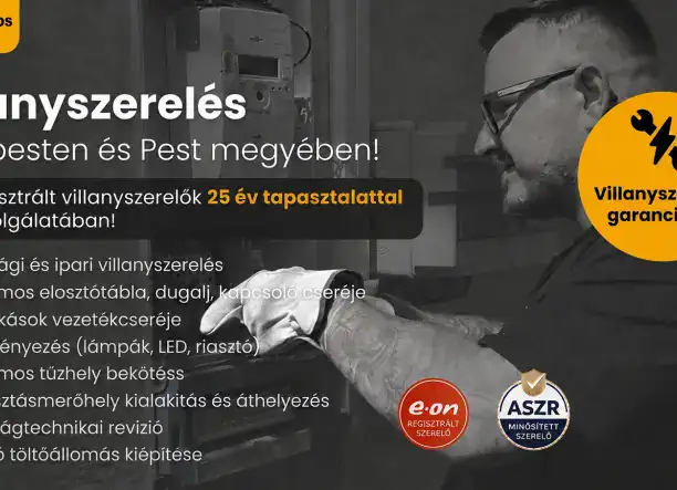 E.ON regisztrált villanyszerelők több éves tapasztalattal az Ön szolgálatában! Villanyszerelés garanciával, korrekt árszabással.